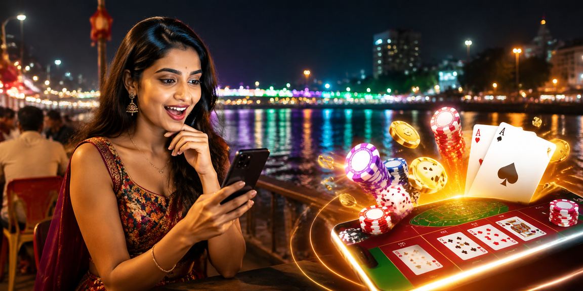 Colorful slot machine reels in action